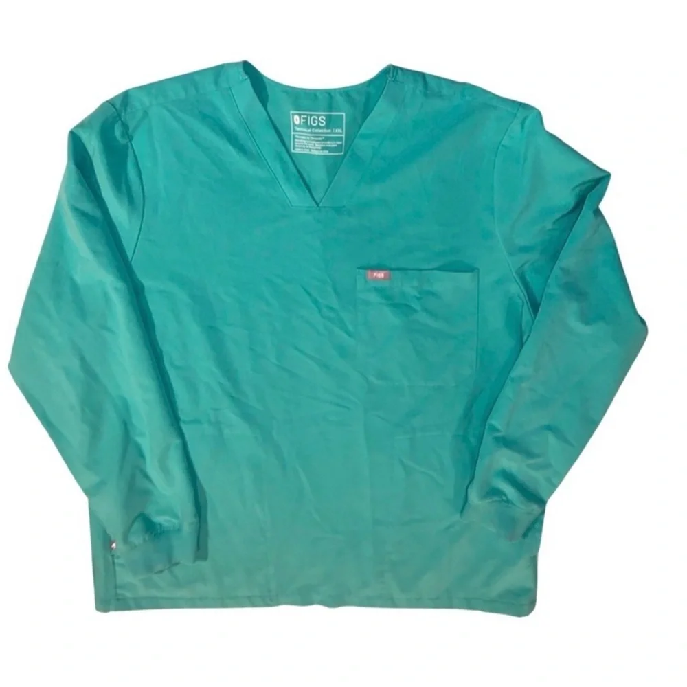 FIGS Surgical Green Chisec™ - Longsleeve Scrub Top - size XS - Picture 3 of 3
